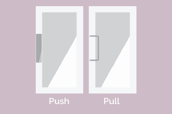 image of two doors,one push and one pull